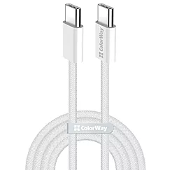 Кабель ColorWay USB Type-C - Type-C 60w 3a 2м PD cable Gray (CW-CBPDCC068-GR) - фото Кабель ColorWay USB Type-C - Type-C 60w 3a 2м PD cable Gray (CW-CBPDCC068-GR)