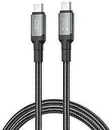 Кабель XO NBQ264A 240w 5a USB Type-C - Type-C PD cable Black - фото Кабель XO NBQ264A 240w 5a USB Type-C - Type-C PD cable Black