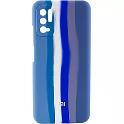 Чохол Epik Silicone Cover Full Rainbow для Xiaomi Redmi Note 10 5G, Poco M3 Pro Блакитний / Синій