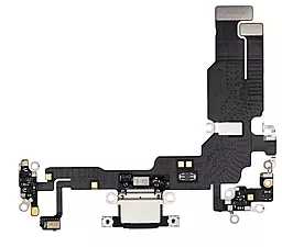 Нижний шлейф Apple iPhone 15 c разъемом зарядки, с микрофоном Black - фото Нижний шлейф Apple iPhone 15 c разъемом зарядки, с микрофоном Black