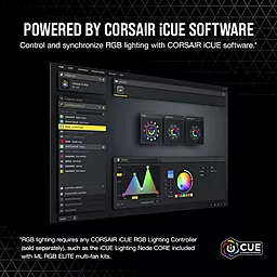Система охлаждения Corsair iCUE ML120 RGB Elite Premium 3-Pack (CO-9050113-WW) - миниатюра 9