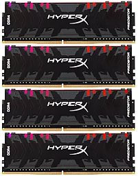 Оперативная память Kingston HyperX Predator DDR4 4x32GB 3200 MHz (HX432C16PB3AK4/128) Black