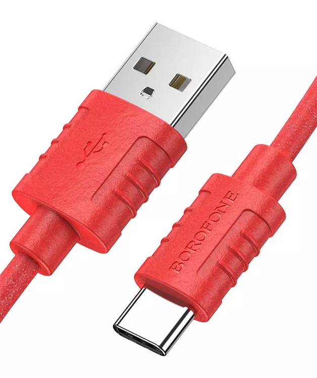 Кабель Borofone BX52 USB-A - Type-C 15w 3a 1м cable Red - фото 3