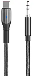 Аудио кабель Aspor A233 mini Jack 3.5 - USB Type-C M/M сable 1.2 м black - фото Аудио кабель Aspor A233 mini Jack 3.5 - USB Type-C M/M сable 1.2 м black