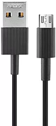 Кабель Remax Chaino USB-A - micro USB 12w 2.4a 0.3м cable Black (RC-120m) - фото Кабель Remax Chaino USB-A - micro USB 12w 2.4a 0.3м cable Black (RC-120m)