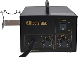 Паяльная станция компрессорная, одноканальная, термофен, термовоздушная Handskit (EXtools) 850 (Фен, 700Вт) - миниатюра 3