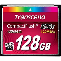 Карта пам'яті Transcend Compact Flash 128GB Premium 800X UDMA 7 (TS128GCF800) - фото Карта пам'яті Transcend Compact Flash 128GB Premium 800X UDMA 7 (TS128GCF800)