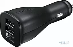 Автомобільний зарядний пристрій з швидкою зарядкою Samsung 2XUSB 2A Car Charger Black (EP-LN920/HC)