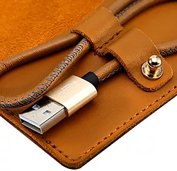 Кабель USB Baseus Vina Portable Cable For Lightning (Card) Сamel - миниатюра 4