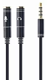 Аудіо розгалужувач Cablexpert mini Jack 3.5mm M/2xF black (CCA-417M) - мініатюра 2