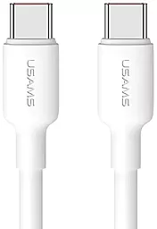 Кабель Usams SJ614 U84 USB Type-C - Type-C 100w 5a 2м PD cable White - фото Кабель Usams SJ614 U84 USB Type-C - Type-C 100w 5a 2м PD cable White