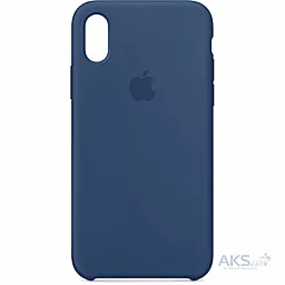 Чехол Apple Silicone Case iPhone XS Midnight Blue