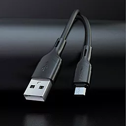 Кабель USB Borofone BX99 silicone 12w 2.4a micro USB cable black - миниатюра 4