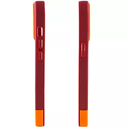 Чехол Epik TPU+PC Bichromatic для Apple iPhone 12, iPhone 12 Pro (6.1")  Brown burgundy / Orange - миниатюра 3