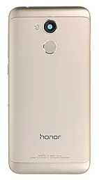 Задняя крышка корпуса Huawei Honor 6A (DLI-AL10 / DLI-TL20) со сканером отпечатка пальца, со стеклом камеры Original Gold