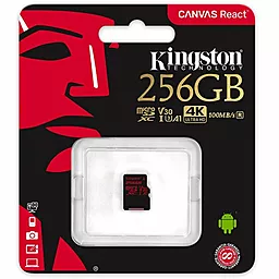 Карта памяти Kingston microSDXC Canvas React 256GB UHS-I U3 V30 A1 (SDCR/256GBSP) - миниатюра 2