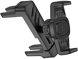 Держатель с автозажимом Hoco CA63 Royal round air outlet Black - фото Держатель с автозажимом Hoco CA63 Royal round air outlet Black