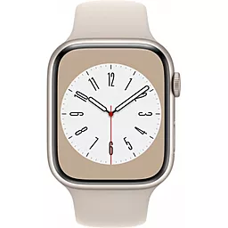 Смарт-годинник Apple Watch Series 8 GPS 45mm Алюмінієвий корпус зі спортивним ремінцем - звичайний Starlight (Starlight (MNP23UL/A) - мініатюра 2