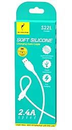 Кабель SkyDolphin S22L Soft Silicone USB-A - Lightning 12w 2.4a 1м cable White - мініатюра 3