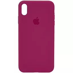 Чехол Silicone Case Full для Apple iPhone X, iPhone XS Rose Red