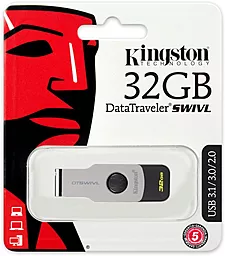 Флешка Kingston DataTraveler Swivl 32GB USB 3.0 (DTSWIVL/32GB) Black - миниатюра 4