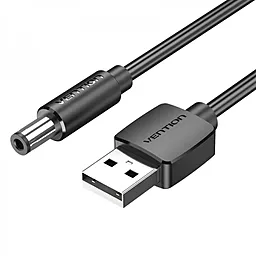 USB Кабель Vention USB-A - DC 5V 5.5x2.5mm 1.5m cable black (CEYBG)
