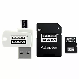 Карта пам'яті GooDRam microSDHC 8GB Class 10 UHS-I U1 + SD-адаптер (M1A4-0080R11) - фото Карта пам'яті GooDRam microSDHC 8GB Class 10 UHS-I U1 + SD-адаптер (M1A4-0080R11)