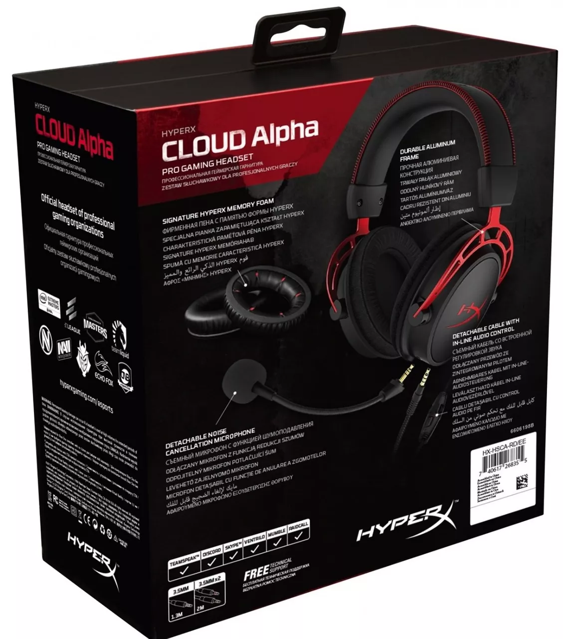 Навушники HyperX Cloud Alpha Black/Red (HX-HSCA-RD/EE) - фото 9