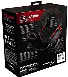 Навушники HyperX Cloud Alpha Black/Red (HX-HSCA-RD/EE) - мініатюра 9 Навушники HyperX Cloud Alpha Black/Red (HX-HSCA-RD/EE) - мініатюра 9