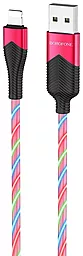 Кабель Borofone BU19 Streamer USB-A - Lightning 12w 2.4a 1.2м cable Red