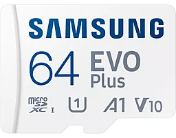 Карта пам'яті Samsung 64GB microSDXC class 10 EVO PLUS UHS-I (MB-MC64KA/RU) - фото Карта пам'яті Samsung 64GB microSDXC class 10 EVO PLUS UHS-I (MB-MC64KA/RU)