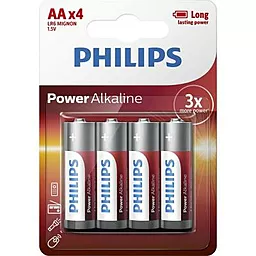 Батарейки Philips AA / LR6 Power Alkaline 4шт (LR6P4B/10)