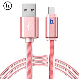 Кабель USB Hoco UPL12 Metal Jelly Knitted USB Type-C  Rose Gold - миниатюра 2
