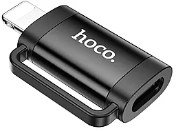 Адаптер-переходник Hoco UA31B M-F Lightning -> Type-C black - фото Адаптер-переходник Hoco UA31B M-F Lightning -> Type-C black