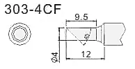 Паяльне жало з одностороннім зрізом Quick 303-4CF - мініатюра 2