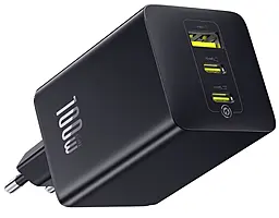 Сетевое зарядное устройство Baseus EnerFill FE11 100w PD 2xUSB-C/USB-A ports charger black (P10182102123-00) - фото Сетевое зарядное устройство Baseus EnerFill FE11 100w PD 2xUSB-C/USB-A ports charger black (P10182102123-00)