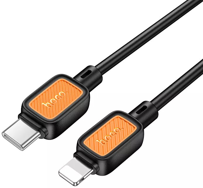 Кабель Hoco X108 Benefit USB Type-C - Lightning 27w 3a 1м PD сable Black - фото 2
