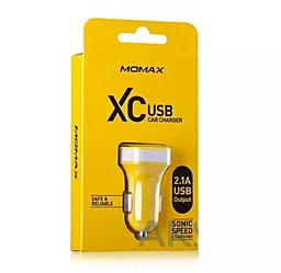 Автомобильное зарядное устройство Momax XC USB 2.1a 2xUSB-A ports fast charger yellow (SXSY)