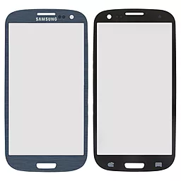 Корпусное стекло дисплея Samsung Galaxy S3 I9300, I9305 (original) Blue