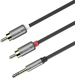 Аудио кабель Hoco Aux mini Jack 3.5 mm - 2хRCA M/M Cable 1.5 м black