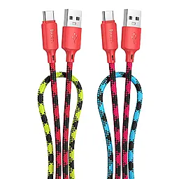 Кабель Hoco X116 USB-A - Type-C 15w 3a 1м cable gradient red mix - фото Кабель Hoco X116 USB-A - Type-C 15w 3a 1м cable gradient red mix