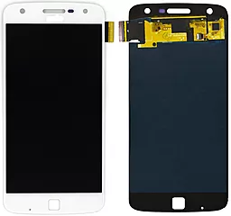 Дисплей Motorola Moto Z Play (XT1635, XT1635-01, XT1635-02) з тачскріном, оригінал, White