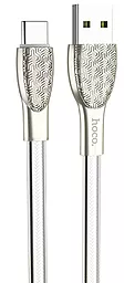 Кабель Hoco U52 Bright For USB-A - Lightning 12w 2.4a 1.2м cable Gray - фото Кабель Hoco U52 Bright For USB-A - Lightning 12w 2.4a 1.2м cable Gray