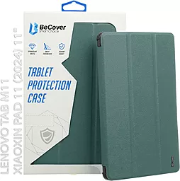 Чехол-книжка Soft Edge BeCover с креплением для стилуса для Lenovo Tab M11 (2024) TB-TB330FU, Xiaoxin Pad 11 (2024) 11" Dark Green (712540) - фото Чехол-книжка Soft Edge BeCover с креплением для стилуса для Lenovo Tab M11 (2024) TB-TB330FU, Xiaoxin Pad 11 (2024) 11" Dark Green (712540)
