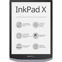 Электронная книга PocketBook 1040 InkPad X Metallic Grey (PB1040-J-CIS) - миниатюра 2