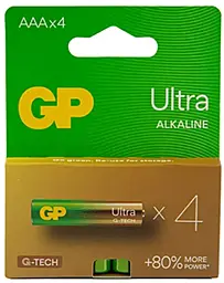 Батарейки GP AAA LR03 Ultra Alkaline 4шт - фото Батарейки GP AAA LR03 Ultra Alkaline 4шт