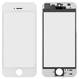 Корпусне скло дисплея Apple iPhone 5S, SE with frame White - фото Корпусне скло дисплея Apple iPhone 5S, SE with frame White