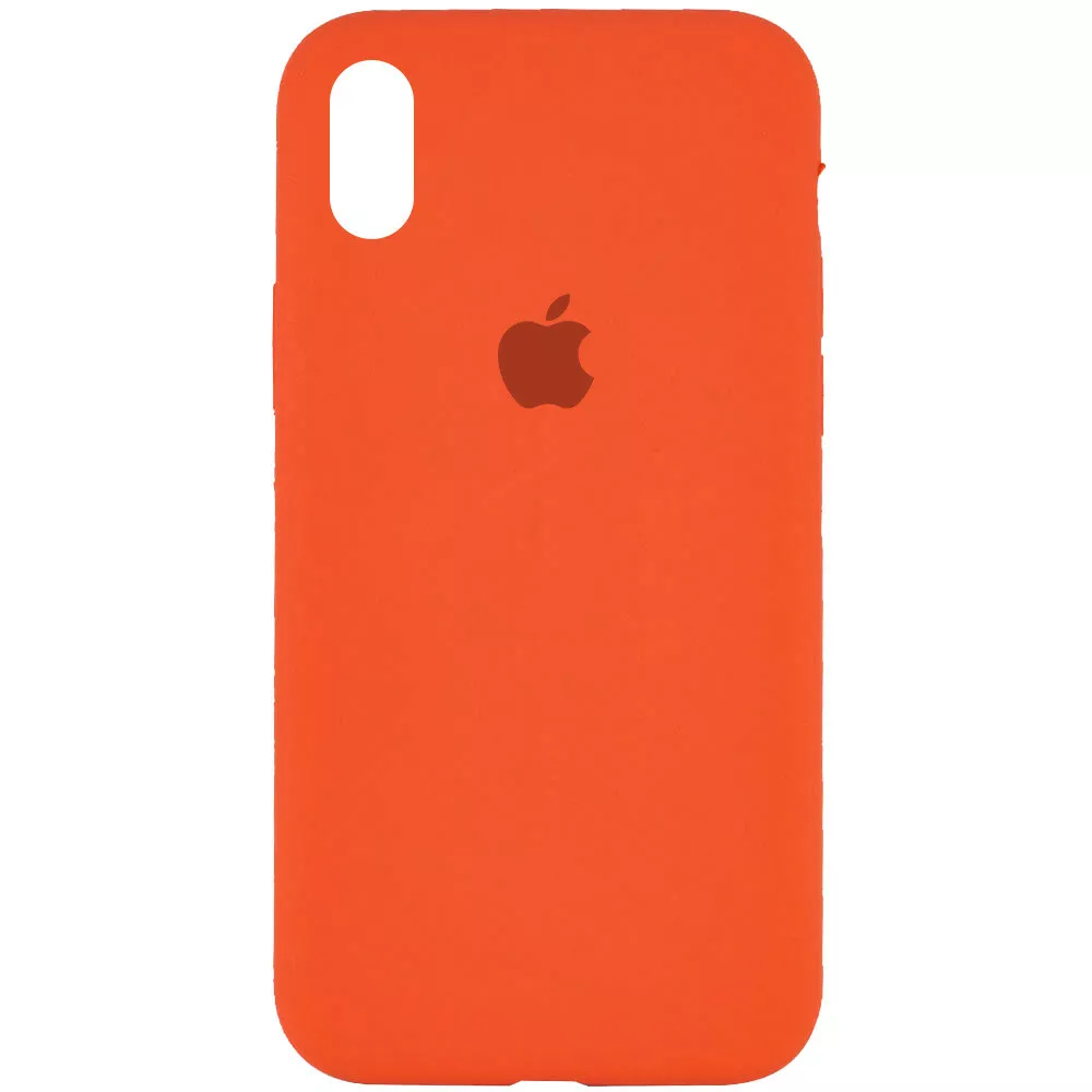 Чехол Silicone Case Full для Apple iPhone X, iPhone XS Orange - фото 1