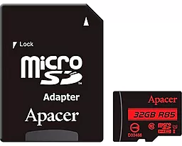 Карта памяти Apacer microSDHC 32GB UHS-I Class 10 + SD-adapter (AP32GMCSH10U5-RA)