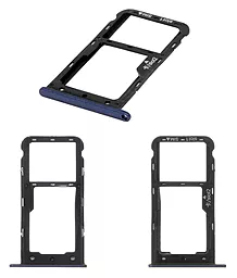 Слот (лоток) SIM-карти Huawei Nova Lite (2017) / P9 Lite mini / Y6 Pro (2017) Blue